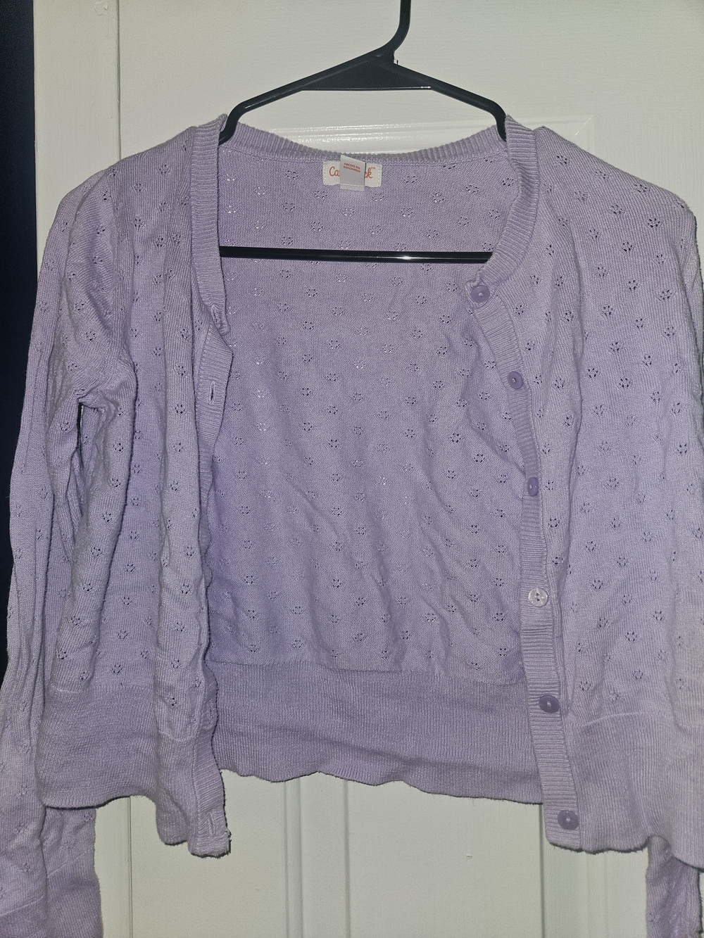 Classic Lavender Cardigan Sweater
